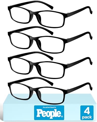 1.5 Reading Glasses Men - Blue Light Blocking Lenses, TR90 Frames, UV400 - Eyeglasses with Clear Vision