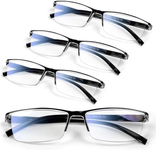 2.5 Executive Style Reading Glasses Men - Durable Readers with Blue Light Filtering- Comfortable Fit with TR90 Frames