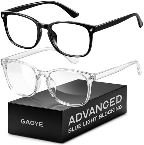 Blue Light Blocking Glasses | Anti UV Ray, For Computers & Gaming, Square Frame, Eyewear for Men and Women