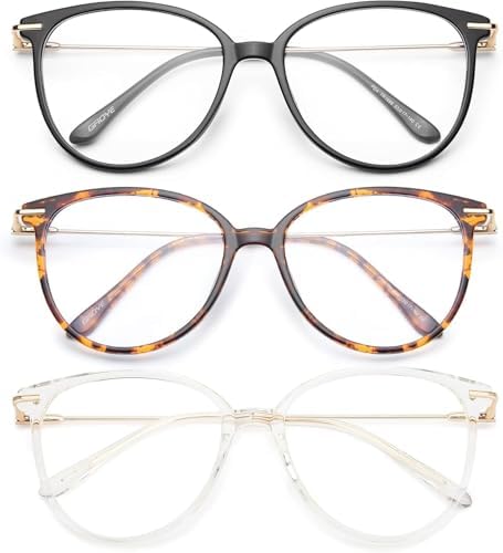 Round Blue Light Blocking Glasses - 3 Pack
